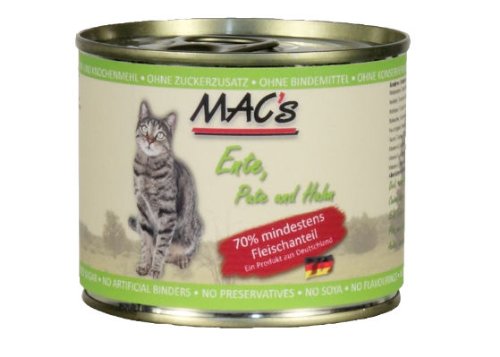 MAC's Katzenfutter Ente, Pute & Huhn 12 X 200 g von MAC's