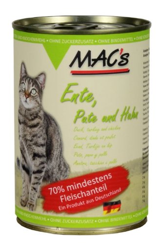 MAC's Katzenfutter Ente, Pute & Huhn 12 X 400 g von MAC's
