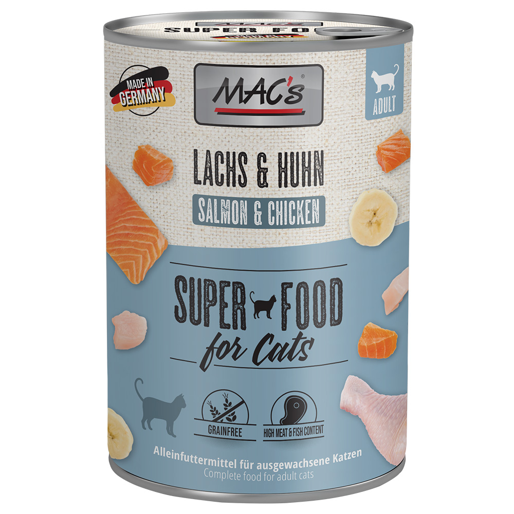 MAC´s Kombi-Paket 18 x 400 g Nassfutter - 6 x 400 g Geflügel & Cranberry + 6 x 400 g Huhn PUR mit ganzen Geflügelherzen + 6 x 400 g Ente, Pute, Huhn MAC´s Kombi-Paket 18 x 400 g Nassfutter - 6 x 400 g Geflügel & Cranberry + 6 x 400 g Huhn PUR mit ganzen Geflügelherzen + 6 x 400 g Ente, Pute, Huhn von MAC's