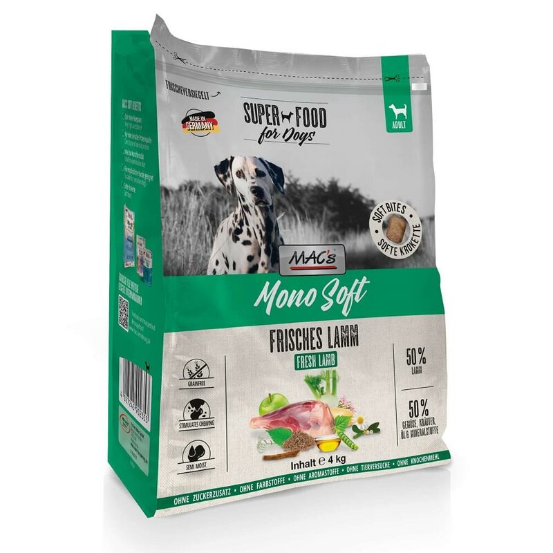 MAC's Mono Soft frisches Lamm 4 kg (6,24 € pro 1 kg) von MAC's