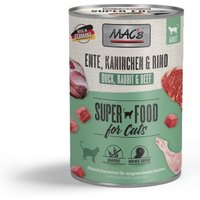 MAC's Nassfutter Katze Adult Ente, Kaninchen & Rind 6x400 g von MAC's