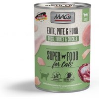 MAC's Nassfutter Katze Adult Ente, Pute & Huhn 12x400 g von MAC's