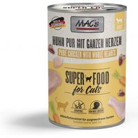 MAC's Nassfutter Katze Adult Huhn pur mit ganzen Geflügelherzen 24x400 g von MAC's