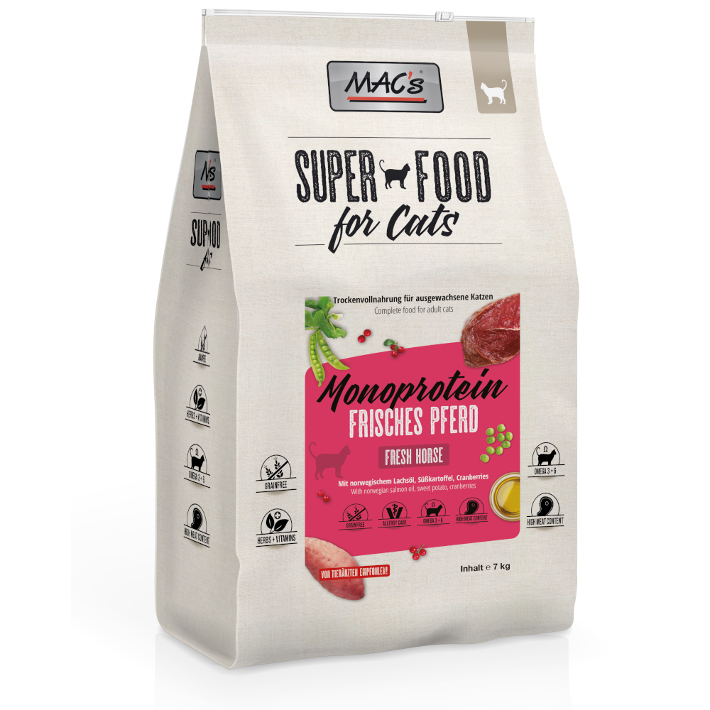 MAC's Superfood for Cats Adult Monoprotein Pferd - 7 kg von MAC's