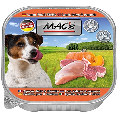 MACs Dog Lamm, Pute & Kürbis | 11x150g Hundenassfutter von MAC's