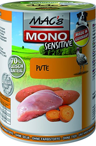 MACs Dog Mono Sensitive Pute 400g | 6 x 400g von MAC's