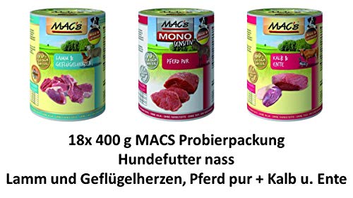 MACs Dog Probierpackung Hundefutter nass | 18x 400g von MAC's