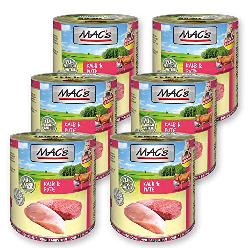 MAC's Cat Kalb & Pute (getreidefrei) 6 x 800 g von MAC's