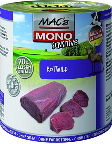 MAC's Dog Mono Sensitive mit Rotwild (getreidefrei) 6 x 800 g von MAC's