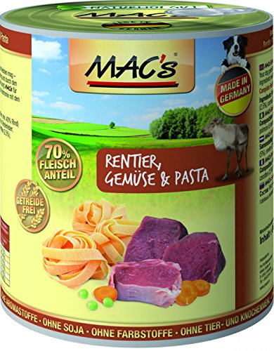 Mac's Hundefutter getreidefrei Rentier & Gemüse, 800 g von MAC's