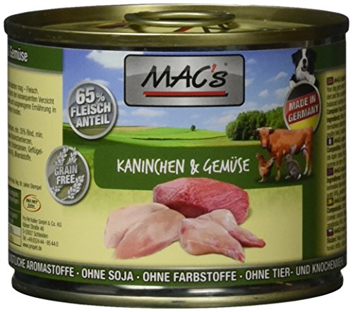 Mac's Kaninchen & Gemüse, 6er Pack (6 x 200 g) von MAC's