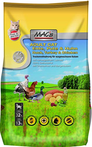 Mac's Katzenfutter getreidefrei Adult Ente, Pute & Huhn, 1.5 kg von MAC's