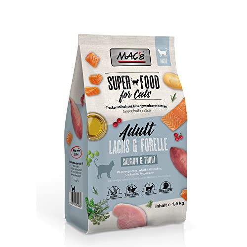 Mac's Katzenfutter getreidefrei Adult Lachs & Forelle, 1.5 kg von MAC's