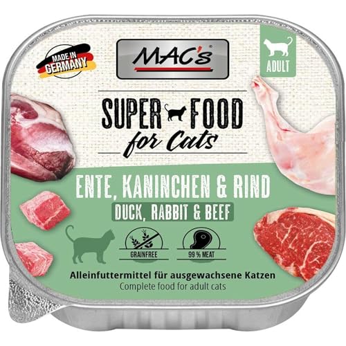 Mac's Katzenfutter getreidefrei Ente, Pute, Huhn, 85 g von MAC's