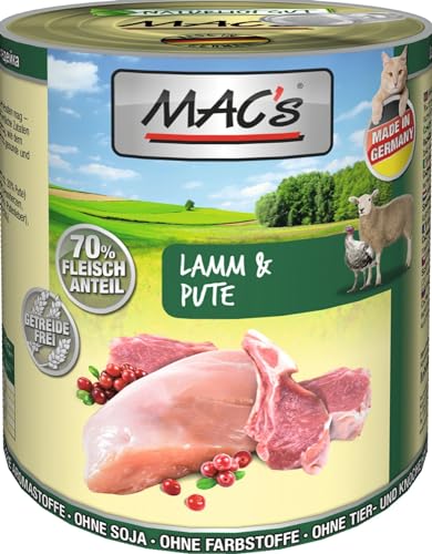 Mac's Katzenfutter getreidefrei Lamm & Pute, 800 g von MAC's