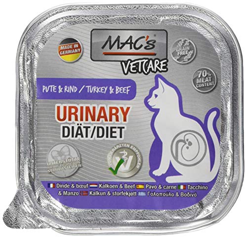 Mac's Katzenfutter getreidefrei Vetcare Urinary Pute & Rind, 100 g von MAC's