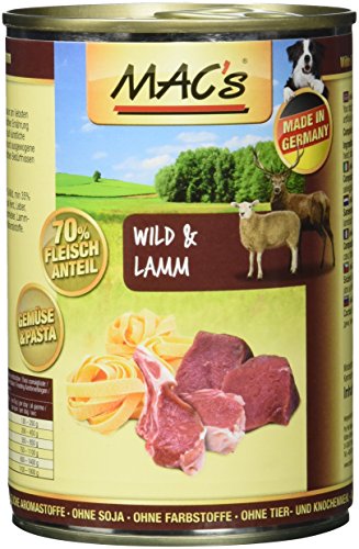 Mac's Wild & Lamm (mit Nudeln), 6er Pack (6 x 400 g) von MAC's