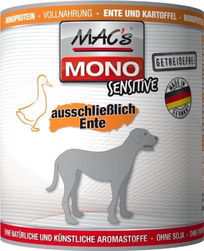 Macs Dog Mono Ente (6 x 800g Dose) von MAC's