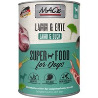 Sparpaket MAC's Adult Superfood 24 x 400 g - Lamm & Ente von MAC's