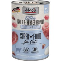 Sparpaket MAC´s Cat 12 x 400 g - Kitten Kalb & Hühnerherzen von MAC's