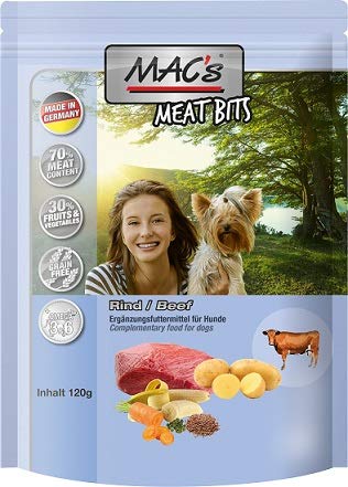 MAC's Dog Meat Bits Snack mit Rind 9x120g von MAC's