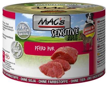 MACs Dog Pferd Pur | 6X 200g Hundefutter nass von MAC's