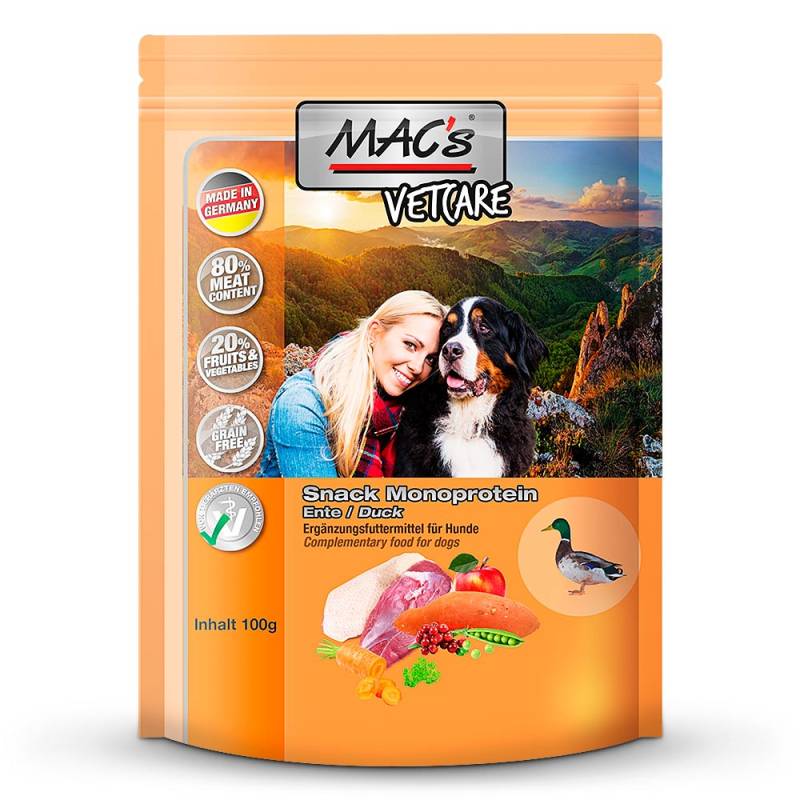 MACs | Ente | DOG Mono Snack | 100 g von MACs