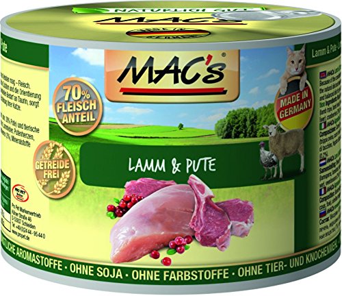MAC's Cat Lamm & Pute (getreidefrei) 6 x 200 g von MAC's