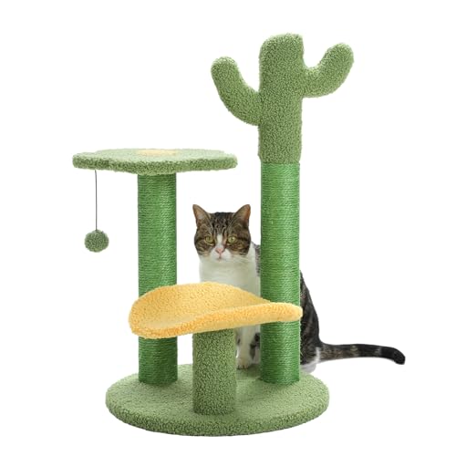 Made4Pets Kratzpsäulen für Katzen, Kaktus, Kätzchen, Kratzbaum von MADE 4 PETS