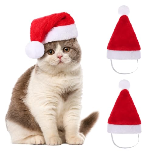 MAGICLULU 1 X Weihnachtsmann-Hund Katze Weihnachtsmann Haustiermütze Plüsch-Weihnachtsmütze Haustier-Weihnachts-Requisiten Weihnachtsfeier-Verkleidung von MAGICLULU