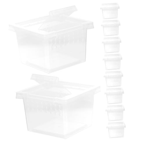 MAGICLULU 10st Futterbox Für Haustiere Vogelspinnen-futterbox Spinnenterrarium Schneckenterrarium Eidechsenbecken Zuchtbox Für Schildkröten Brutbehälter Füttern Plastik Kleiner Fall von MAGICLULU