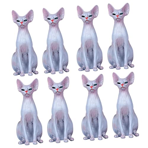 MAGICLULU 4 Sätze Simulierte Haarlose Katze Katzenrätsel Poolspielzeug Für Katzen Cat Toys Katzen Gefälschtes Katzenmodell Katzenfigur Für Plastik Rosa 2 Stück * 4 von MAGICLULU