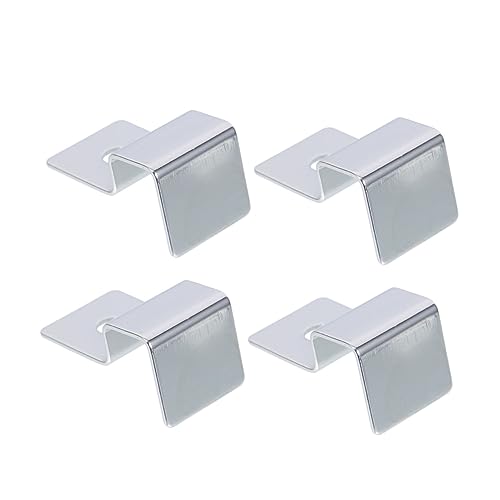 MAGICLULU 4 Stück Tragrahmen Abdeckclip Für Randlose Aquarien Halterung Für Aquariendeckelhalter 125-gallonen-aquarium 55-gallonen-Aquarium Frag-Rack Befestigung Rostfreier Stahl Acryl von MAGICLULU