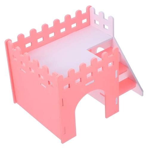 MAGICLULU Elegantes Zweistöckiges Hamsterhaus Aus PVC-Material Versteck Für Meerschweinchen Sicheres Und Komfortables Nisthaus von MAGICLULU