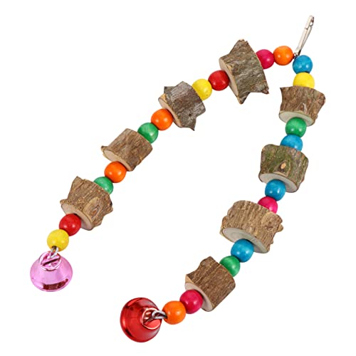 MAGICLULU Papagei Spielzeug Papageienspielzeug Zum Aufhängen Papagei-schredder-Spielzeug Papagei Aus Holz Wellensittich Kauspielzeug Papagei-Seil-Spielzeug Vogelkäfig Die Schaukel Hölzern von MAGICLULU