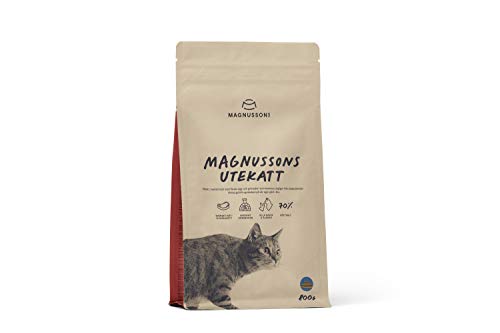 MAGNUSSONs Utekatt (1 x 0,8 kg) | Katzentrockenfutter für Kätzchen im Wachstum oder aktive Freigänger mit hohem Energiebedarf | 70% Fleischanteil | Ofengebacken von MAGNUSSONs