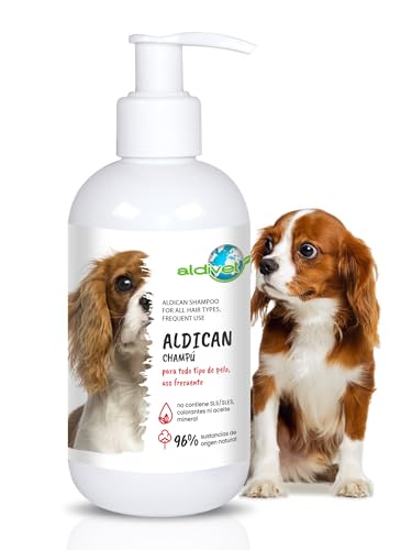 Aldican Tiefenpflegeshampoo für Hunde – Fellregeneration – Weichheit und Glanz – hautfreundlicher pH-Wert – erleichtert das Kämmen – alle Haartypen – frei von SLS/SLES und Farbstoffen von MAISCOTAZ