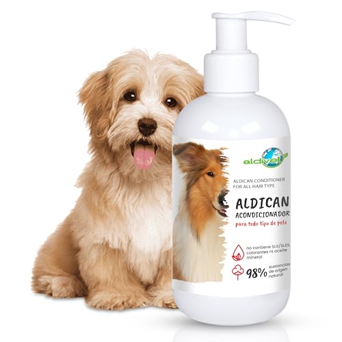 Aldivet Conditioner zur Wiederherstellung und Stärkung der Haut bei Hunden – alle Fellarten – tiefe Feuchtigkeit – Weichheit und Elastizität – gesund und glänzend – 250 ml von MAISCOTAZ