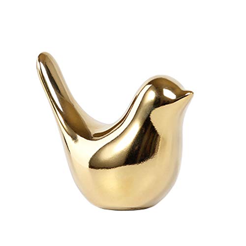 MAKIVI Home Fleece Figuren Goldene Vögel Statuen Keramik Moderne Tierskulptur Goldkeramik -S von MAKIVI