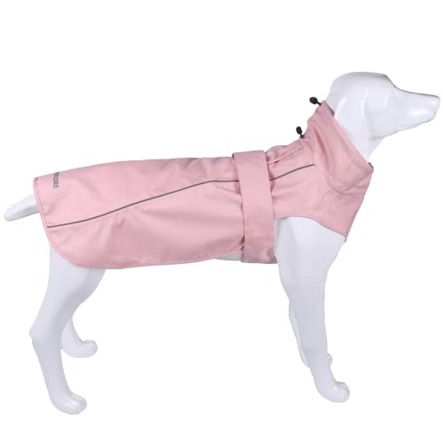 Verstellbarer wasserdichter Hunde-Regenmantel für Hunde, leichte Haustier-Regenjacke, Welpenkleidung mit reflektierendem Streifen für kleine, mittelgroße Hunde von MAMORE