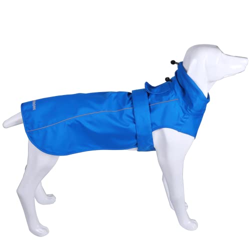 Verstellbarer wasserdichter Hunde-Regenmantel für Hunde, leichte Haustier-Regenjacke, Welpenkleidung mit reflektierendem Streifen für kleine, mittelgroße Hunde von MAMORE