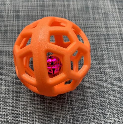 MANEWIN 2-stücke Hundespielzeugbälle, Ausgehöhlter TPR-Kunststoff Mit Eingebauter Glocke Zum Werfen Von Elastischem Sound, Haustier-spielzeugbälle 9cm von MANEWIN