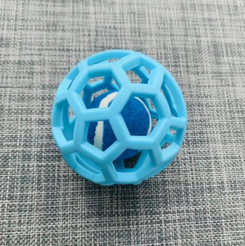 MANEWIN Hund Spielzeug Ball Hohl TPR Mit Eingebautem Tennis Werfen Elastischen Haustier Spielzeug Ball 9cm von MANEWIN