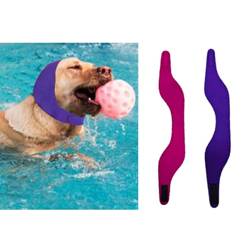 MANON ROSA Hunde-Ohrenschützer zum Baden und Schwimmen, wasserdicht, 2 Stück, verbesserte rutschfeste Hundedusche-Schwimmkappe, Ohrstöpsel und Regenhut für kleine, mittelgroße und große Hunde, Welpen, von MANON ROSA