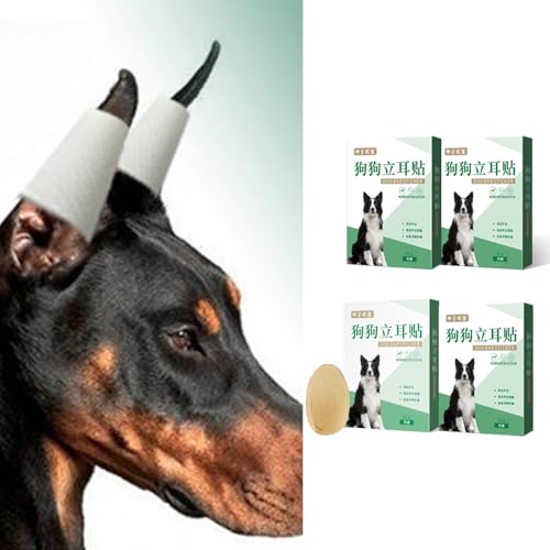 MANON ROSA Hundeohr-Posting-Kit für Dobermann-Pinscher – Ohr-Stützwerkzeug mit Klebeband für Ohrkorrektur und vertikalen Halt (4er-Pack) von MANON ROSA