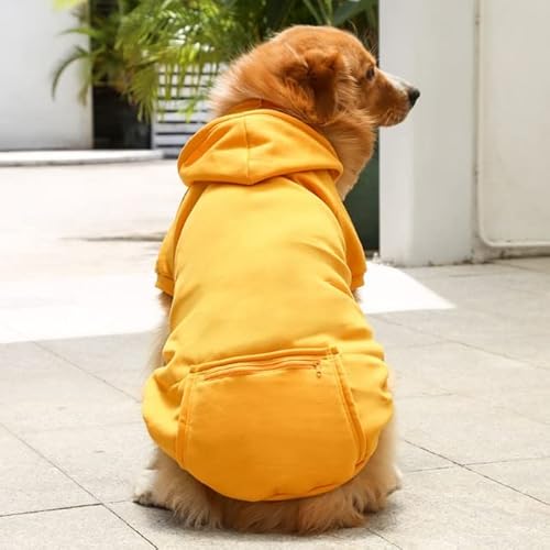 MANTOU Warme Hundekleidung für große Hunde, Winter-Haustier-Fleecemantel, Sport-Sweatshirt, Hoodies mit Snacks-Tasche, Bekleidung von MANTOU