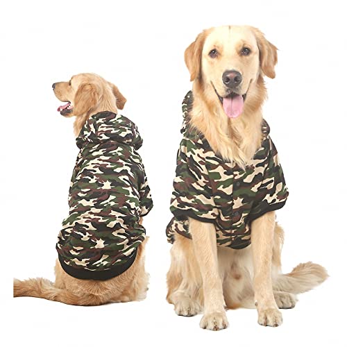 MAOTN Herbst- und Wintertarnung verdickter Hundemantel, doppellagige verdickte warme Haustierkleidung, Fleece-Hundejacke zum Ausgehen,camo,3XL von MAOTN