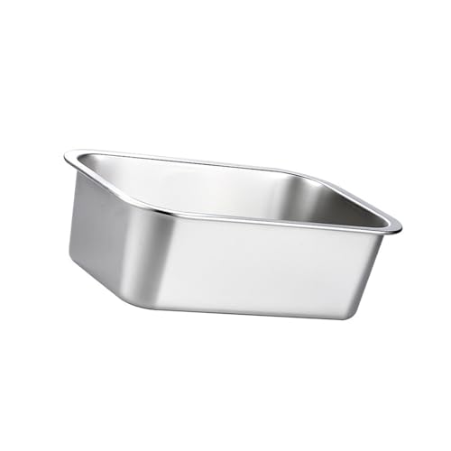 Rostfreier Edelstahlnapf, breiter rutschfester Boden, großes Fassungsvermögen, leicht zu reinigen, rechteckig, großes Fassungsvermögen, Camping-Hundenapf für Rassen Rostfreier Edelstahlnapf, breiter rutschfester Boden, großes Fassungsvermögen, leicht zu reinigen, rechteckig, großes Fassungsvermögen, Camping-Hundenapf für Rassen von MARCBUSE