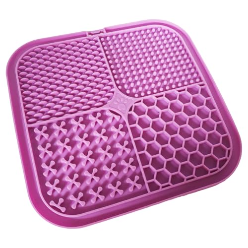 Strukturierte Matten für langsames Fressen von Haustieren, lebensmittelechte Silikon-Konstruktion, Saugnapf, verhindert Verschütten während der Mahlzeiten, Silikon-Leckmatten für Katzen und Hunde Strukturierte Matten für langsames Fressen von Haustieren, lebensmittelechte Silikon-Konstruktion, Saugnapf, verhindert Verschütten während der Mahlzeiten, Silikon-Leckmatten für Katzen und Hunde von MARCBUSE