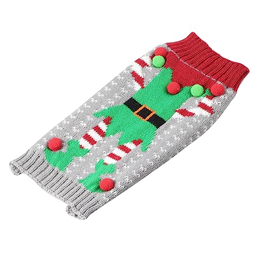 MARMERDO Partyzubehör Welpenkleidung Für Mädchen Mit Kleinen Hunden Katzenpullover Hundekleidung Weihnachtshund Hässliches Clown Kostüm Outfit、 Katzenkostüme Für Haustiere Plüschkugel von MARMERDO